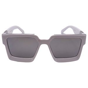 6143 | White/Silver Mirror Square Sunglasses